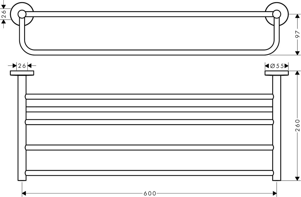 Полка для полотенец Hansgrohe, 41720000