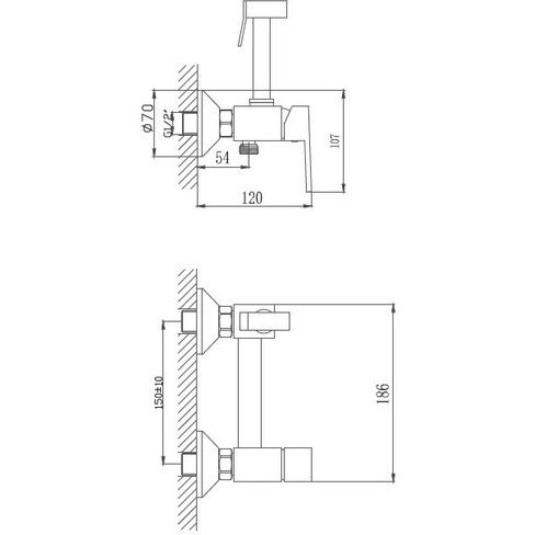 Душ гигиенический со смесителем Haiba HB5513-4