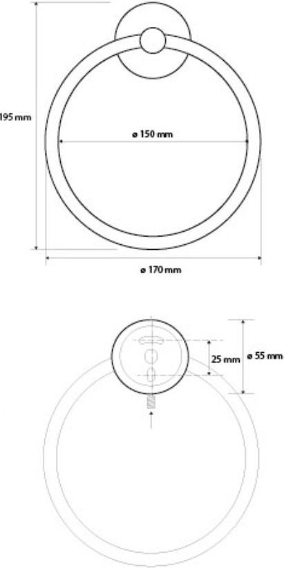 Держатель для полотенца кольцо Bemeta Dark, 104104060