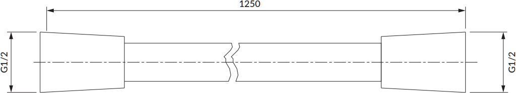 Душевой шланг 125 см Omnires, 022-XCR