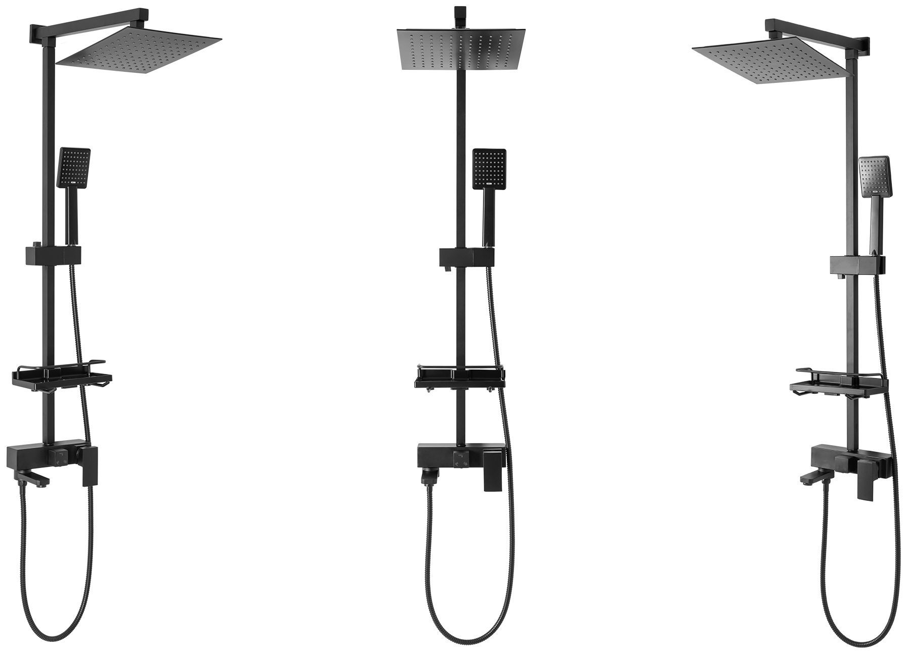 Душевая система Rea Jack Black, REA-P7009