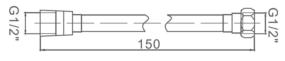 Шланг ПВХ 150 см Ledeme L44-1