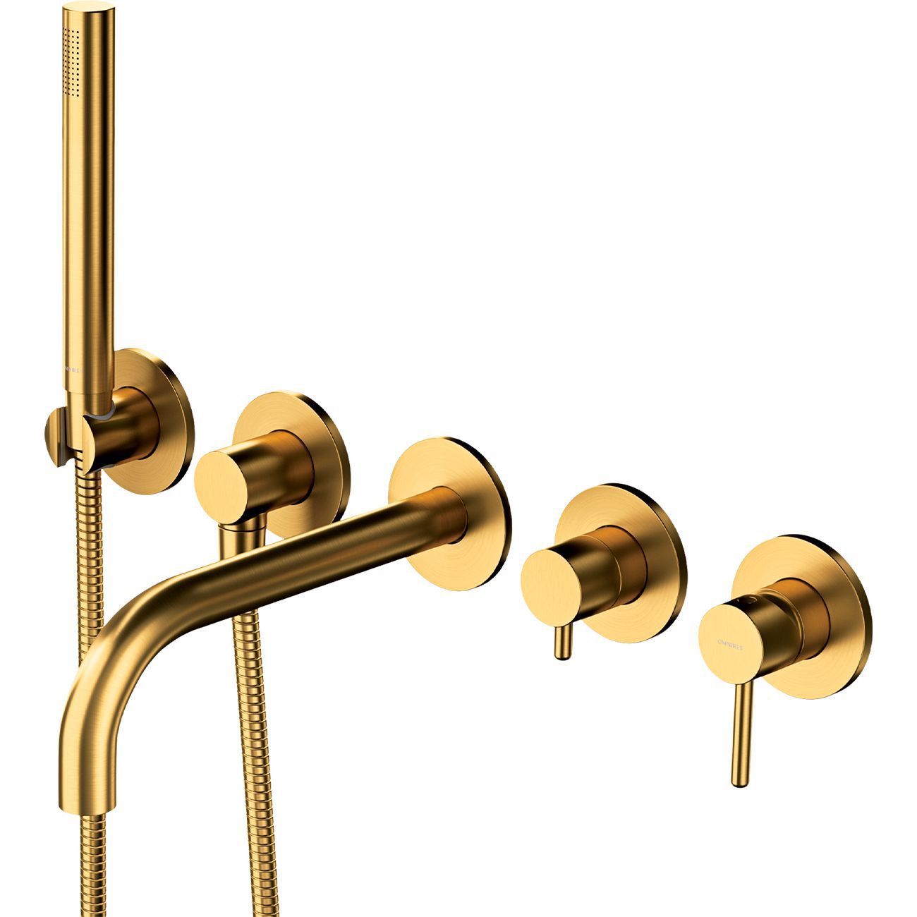 Смеситель для ванны скрытого монтажа на 5 отверстий Omnires Y, Y1237/1GLB