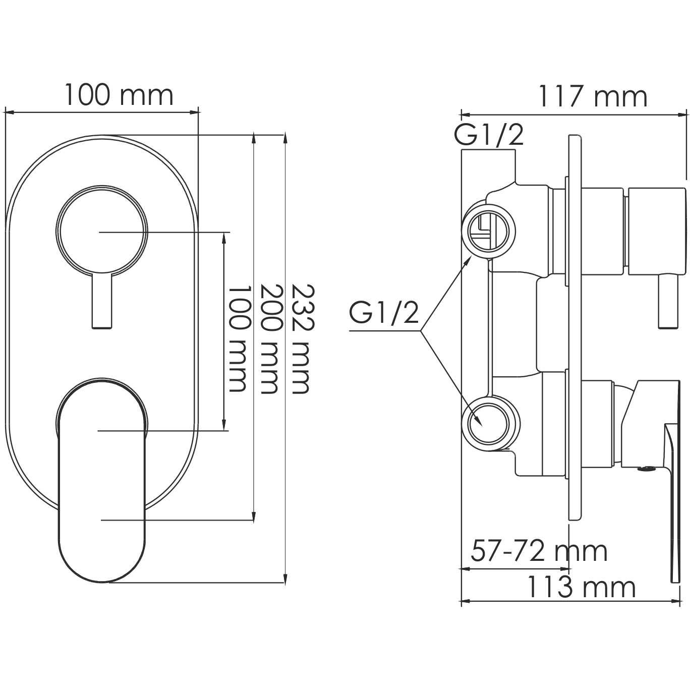 Смеситель для ванны и душа WasserKRAFT Mindel, 8571