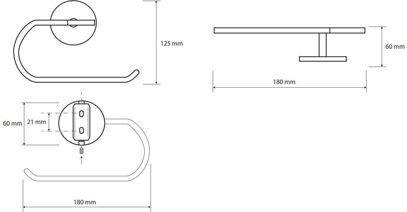Держатель для бумаги без крышки Bemeta Alfa, 102414012