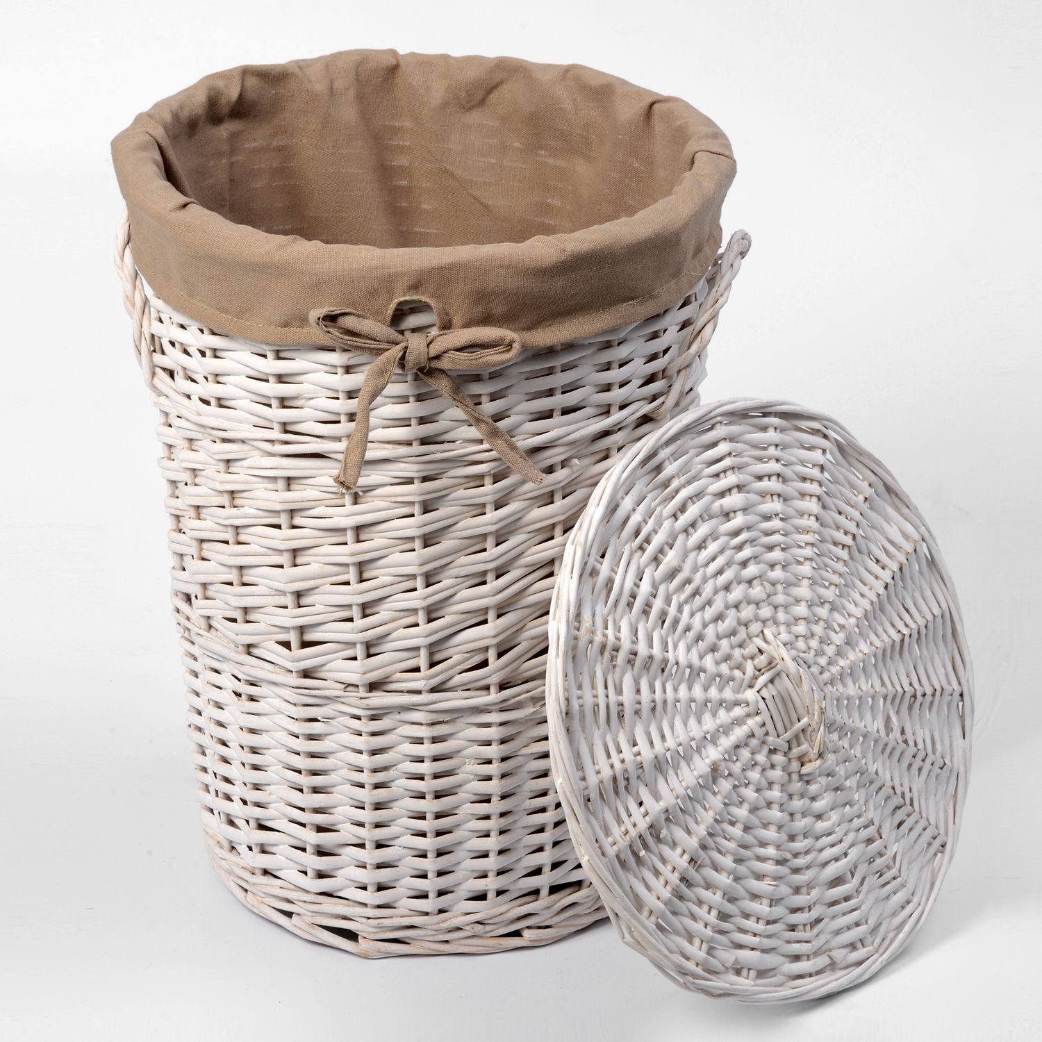 Плетеная корзина для белья с крышкой WasserKRAFT Aller, WB-106-L