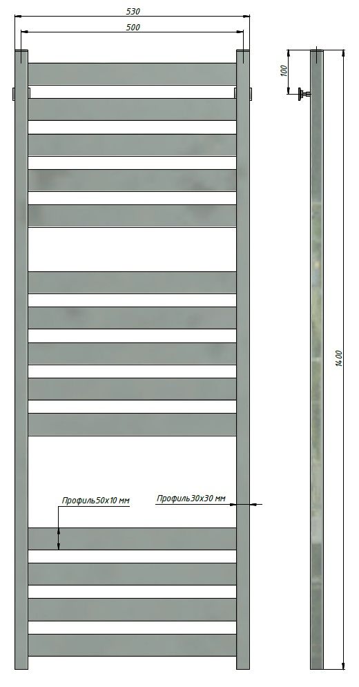 Полотенцесушитель Stinox Sanremo Luxe 50x140