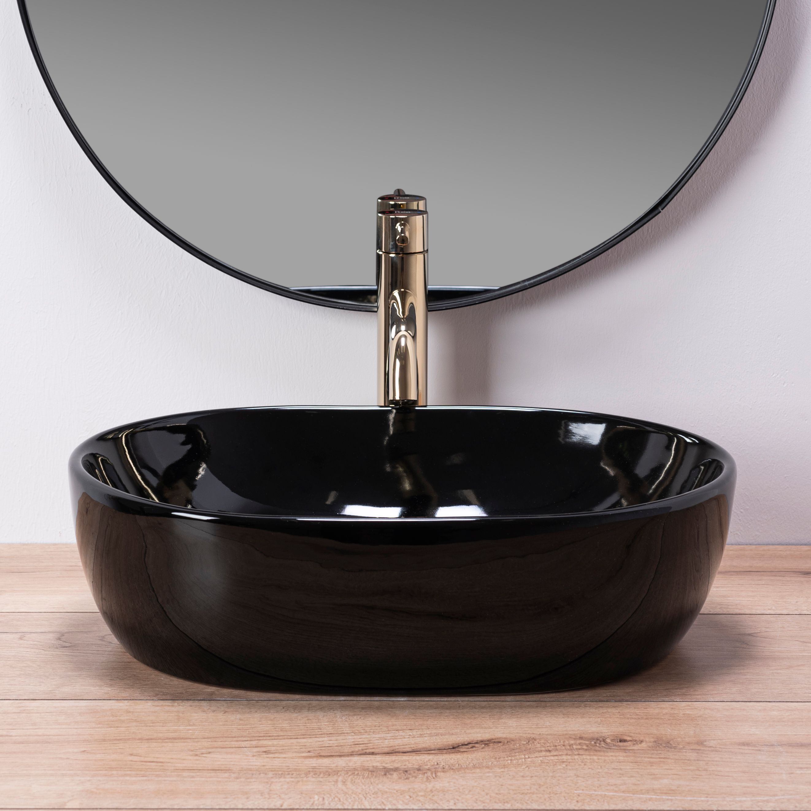 Умывальник Rea Amelia Black 48x34.5, REA-U7411
