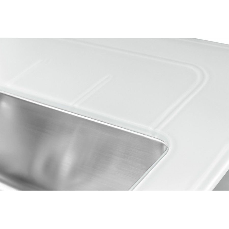Мойка со стеклом ZorG GS 7850-2 white