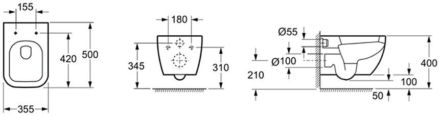 Подвесной унитаз Lavinia Boho One, 33020020