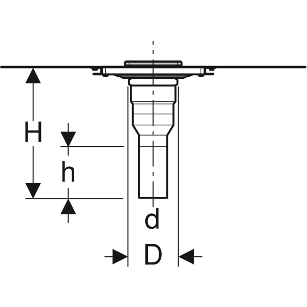Трап для душа без сифона Geberit, 154.053.00.1