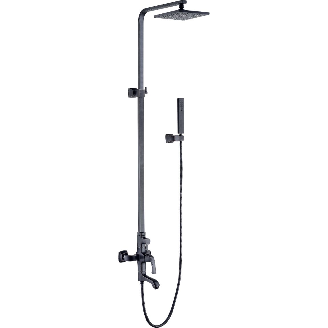 Смеситель для ванны с верхней душевой лейкой поворотным изливом Lemark Nubira, LM6262ORB