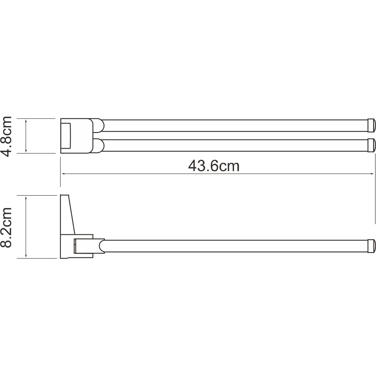 Держатель полотенец двойной WasserKRAFT Lopau, K-6031