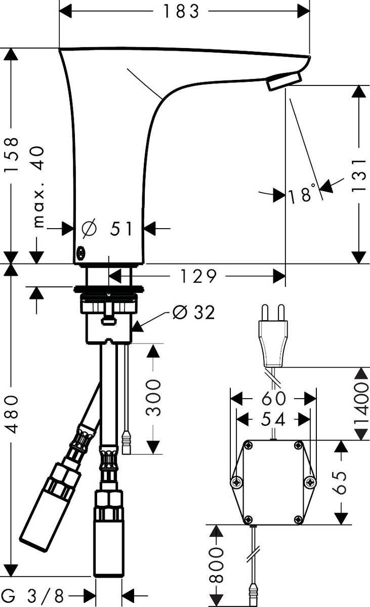 Смеситель для раковины Hansgrohe PuraVida 230 V, 15172000