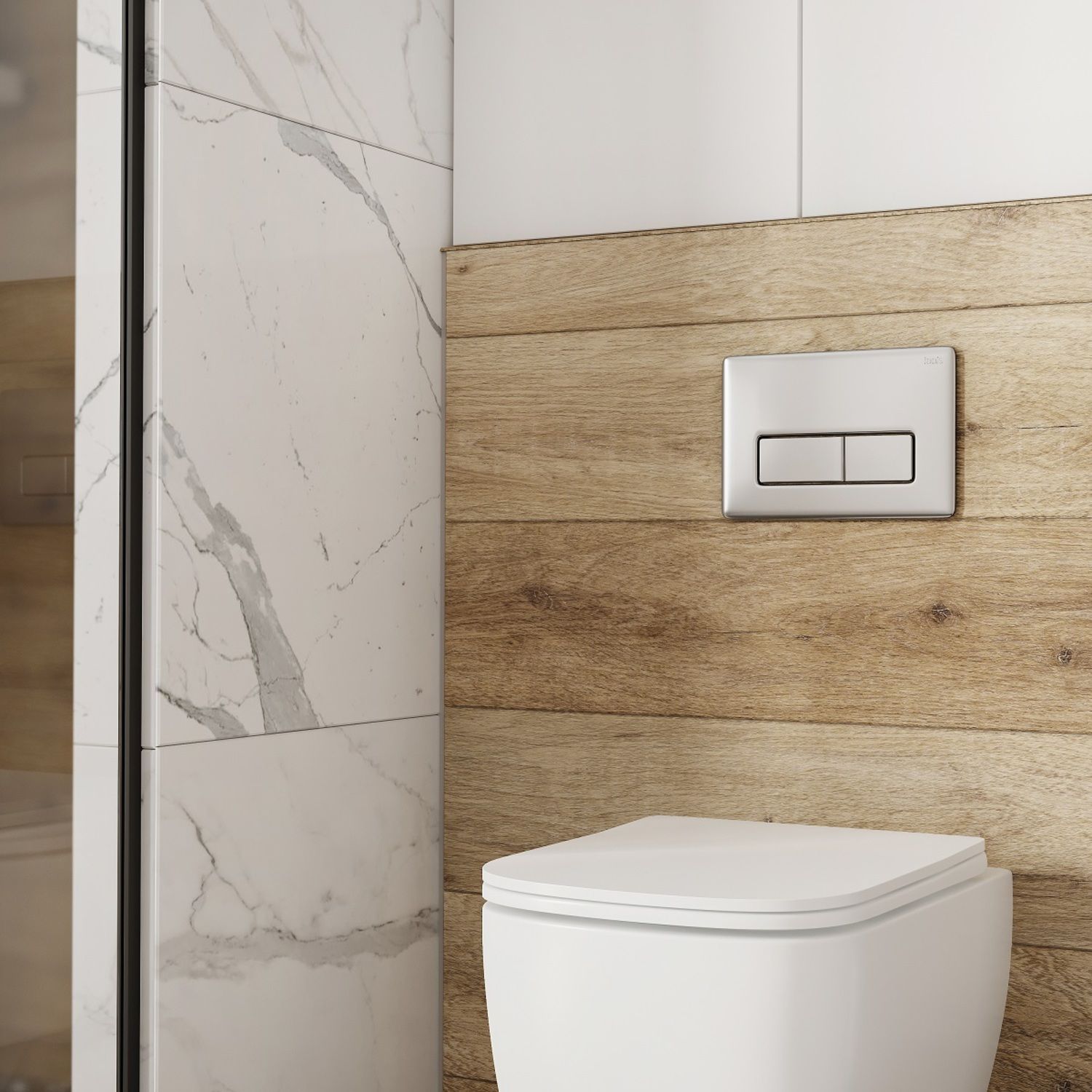 Клавиша смыва универсальная, матовый хром, Iddis Unifix 080, UNI80M0i77