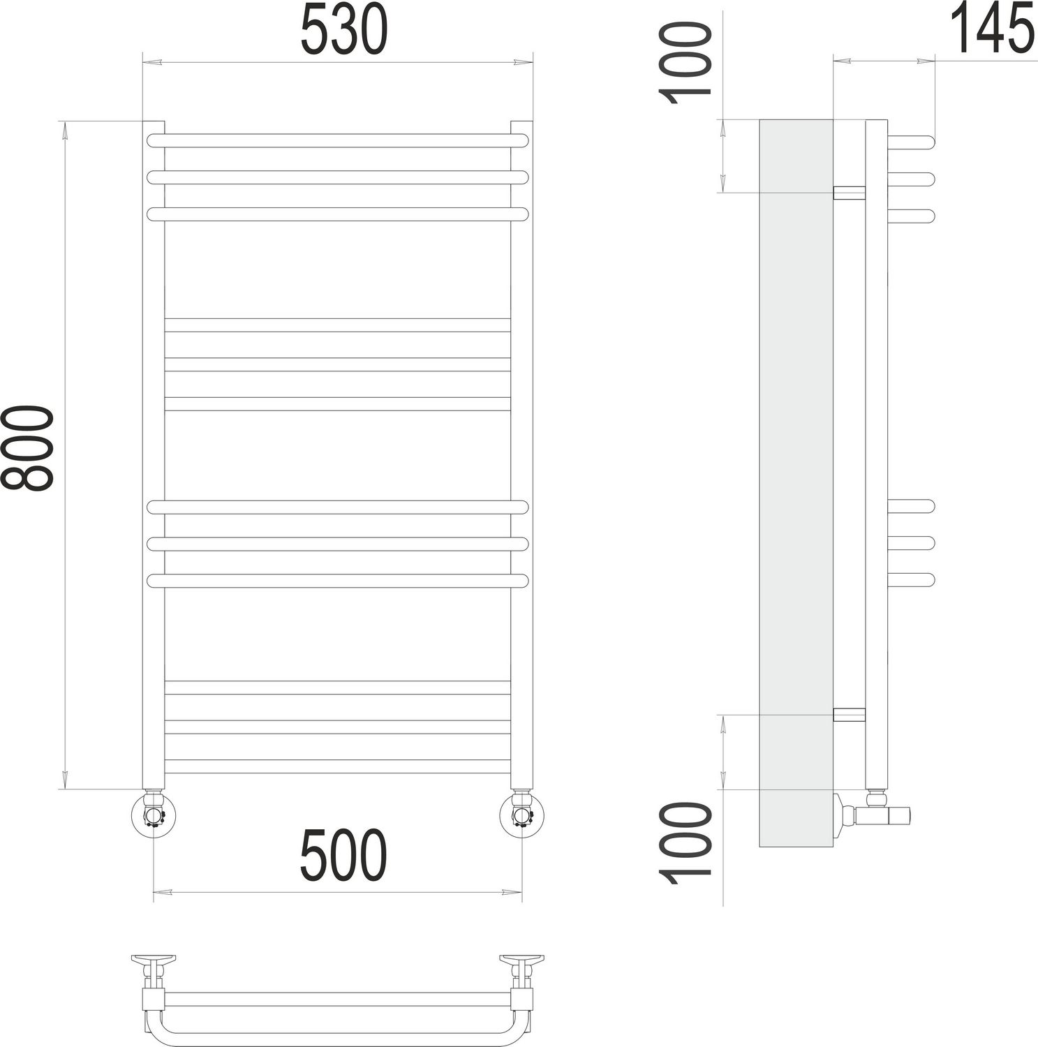 Полотенцесушитель Terminus Соренто П12 50x80