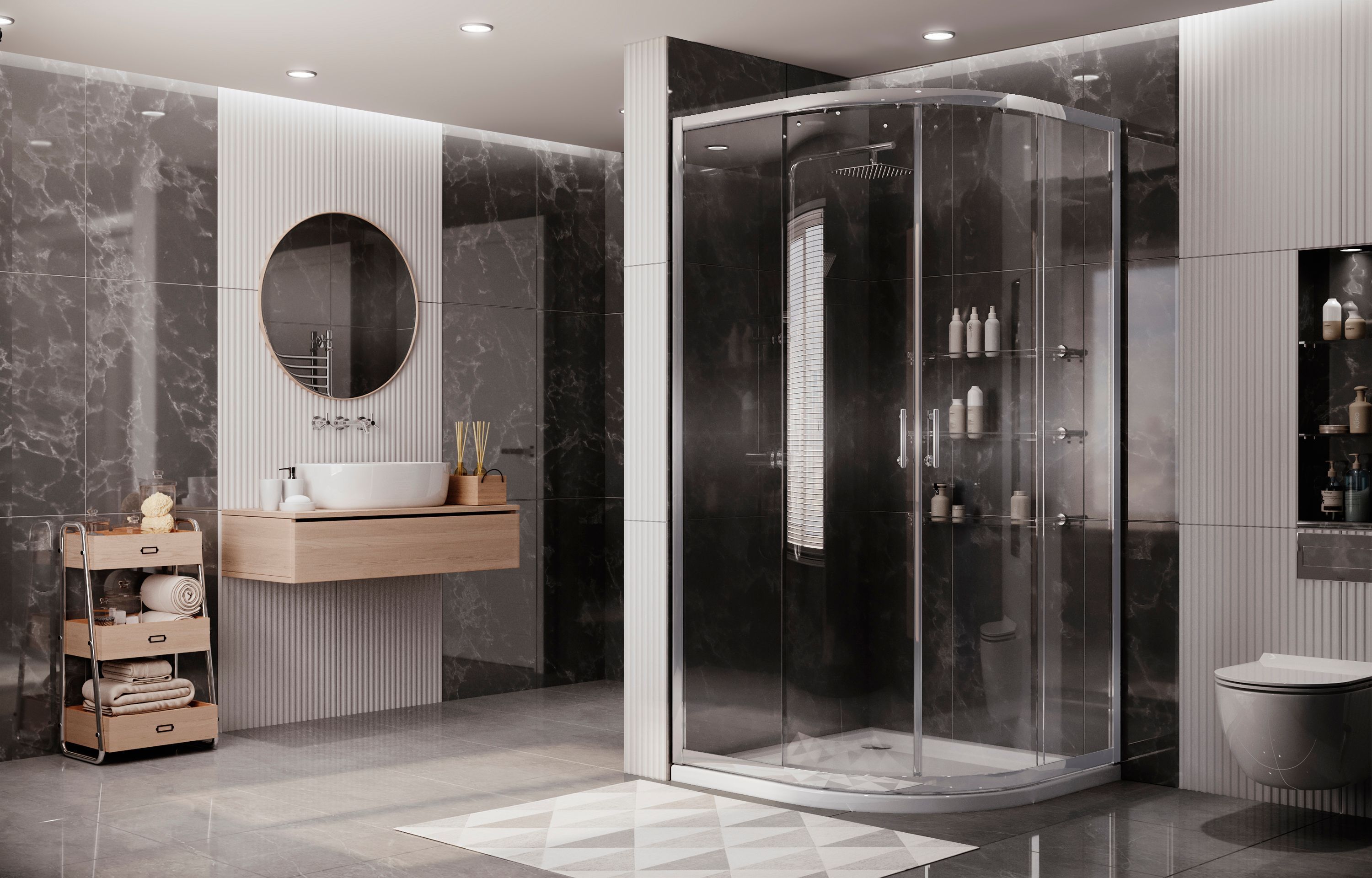 Полукруглое душевое ограждение Ambassador Kingston