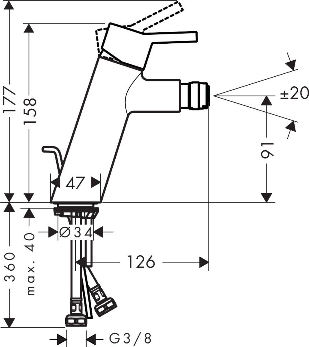 Смеситель для биде Hansgrohe Тalis S 2, 32240000