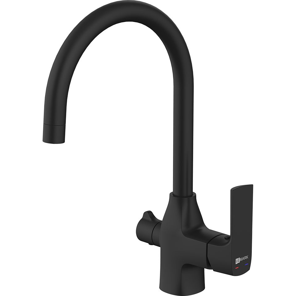 Смеситель для кухни с подключением к фильтру питьевой воды Lemark Ursus, LM7261BL