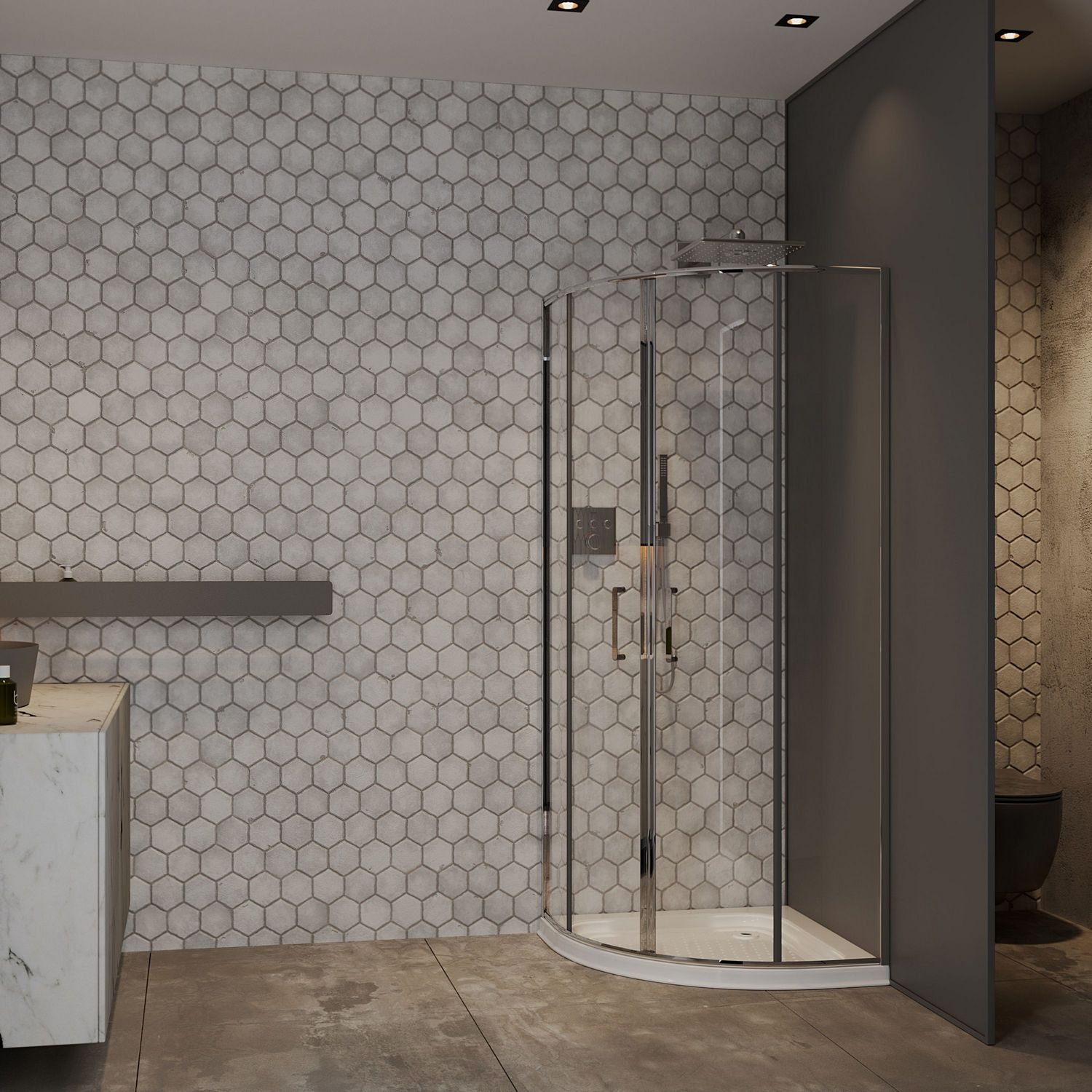 Душевой уголок Roxen Doha 90x90, 55080-90