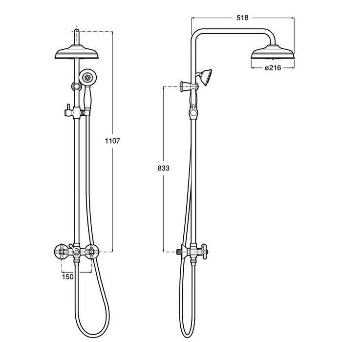 Душевая стойка Roca Carmen, 75A974BC00