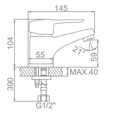 Смеситель для умывальника Ledeme L1028