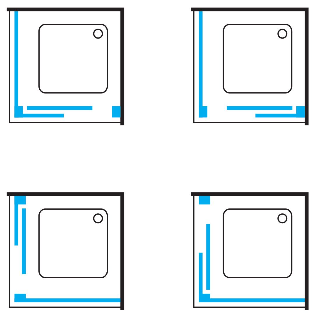 Душевой уголок прямоугольный Omnires Chelsea