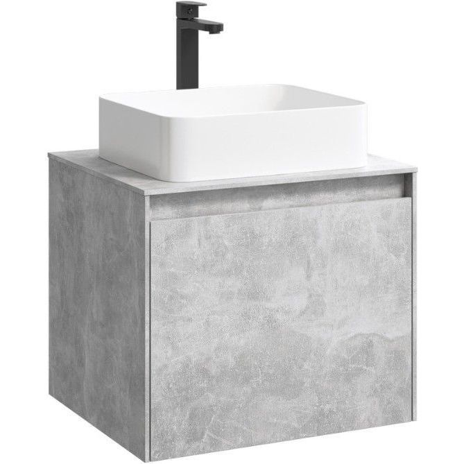 Корпус тумбы с умывальником Aqwella 5 Stars Mobi 60/80/100/120, цвет бетон светлый