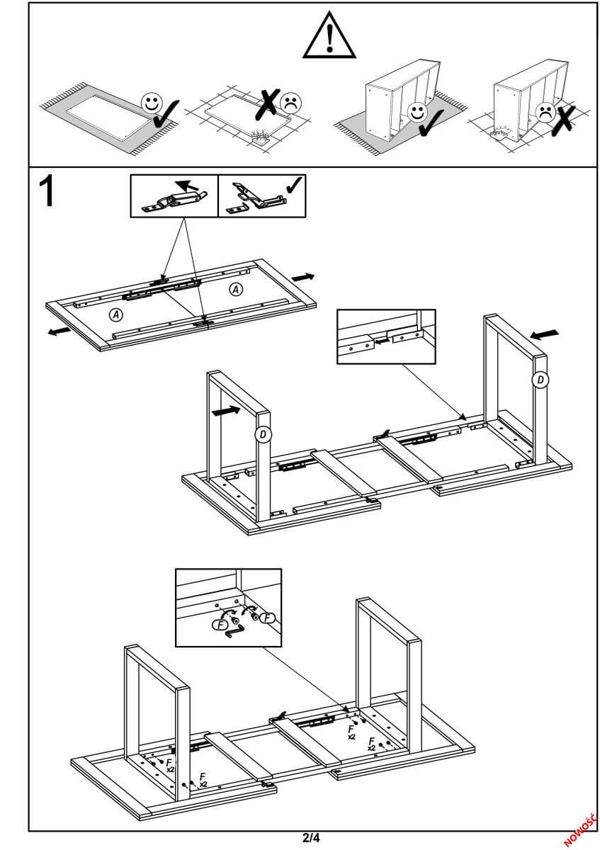 Стол обеденный Halmar Venom 135/185 раскладной дуб вотан/черный, V-PL-VENOM_135-185-ST