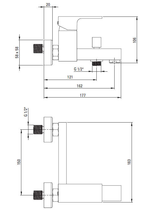 Смеситель для ванной Deante Anemon, BCZ_010M