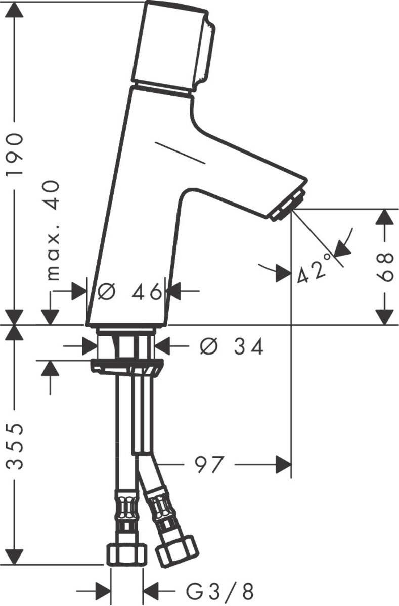 Смеситель для раковины Hansgrohe Talis Select 80 72041000