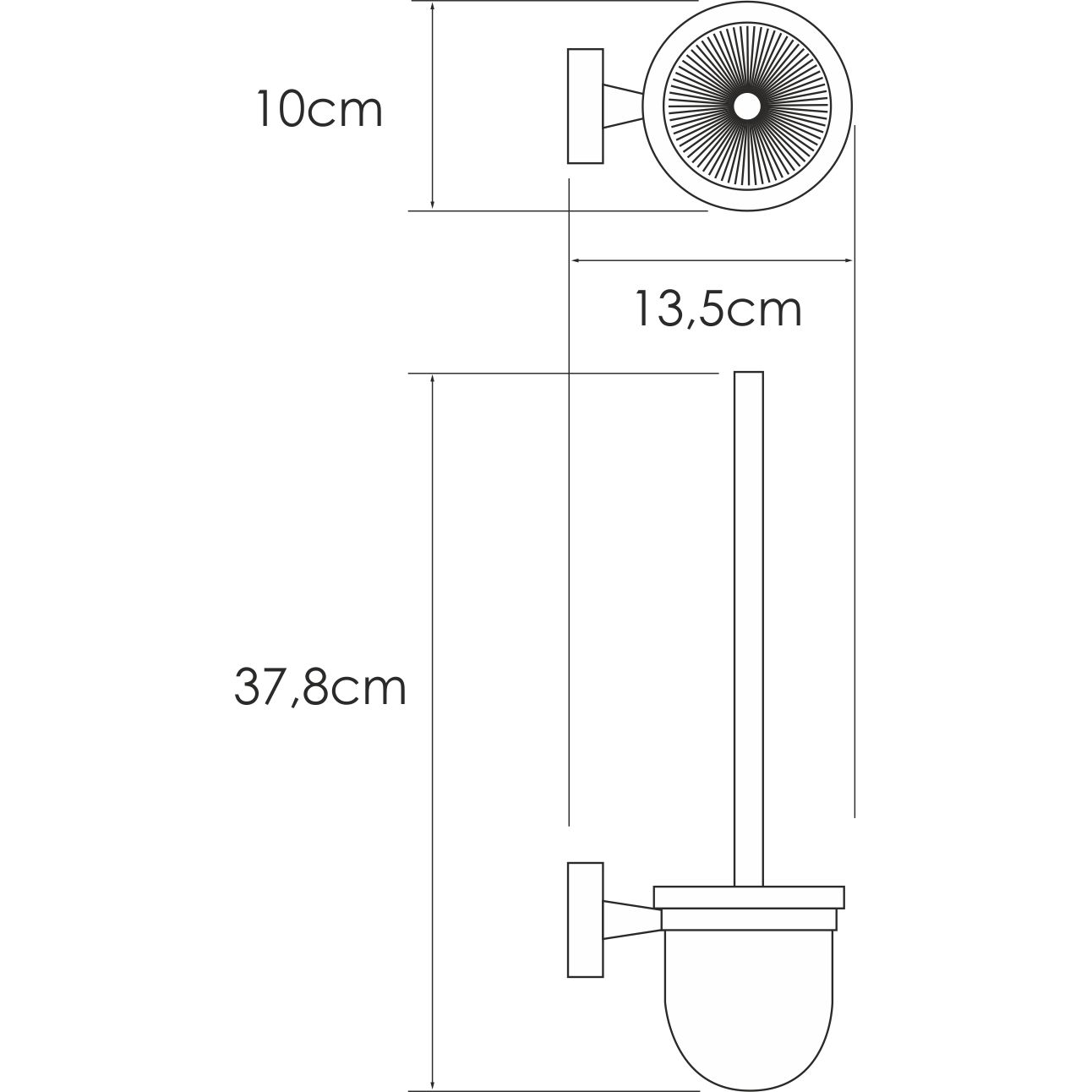 Щетка для унитаза подвесная WasserKRAFT Isen, K-4027