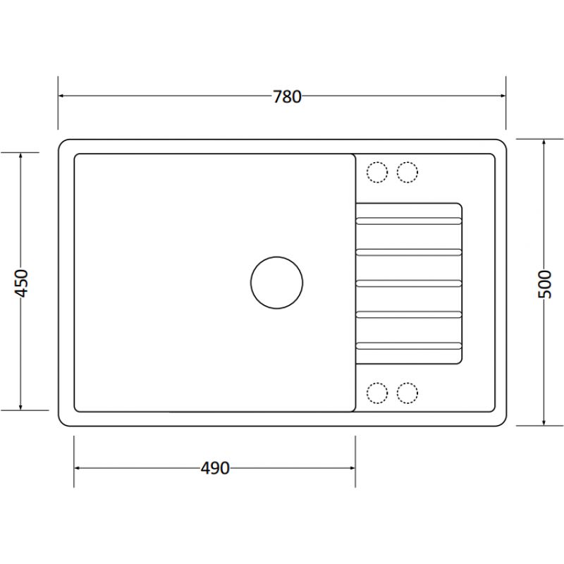 Мойка ZorG Dello 78 белый камень