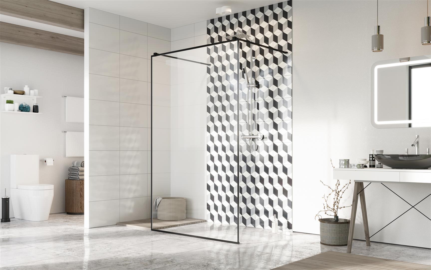 Перегородка Radaway Modo X I Black Frame