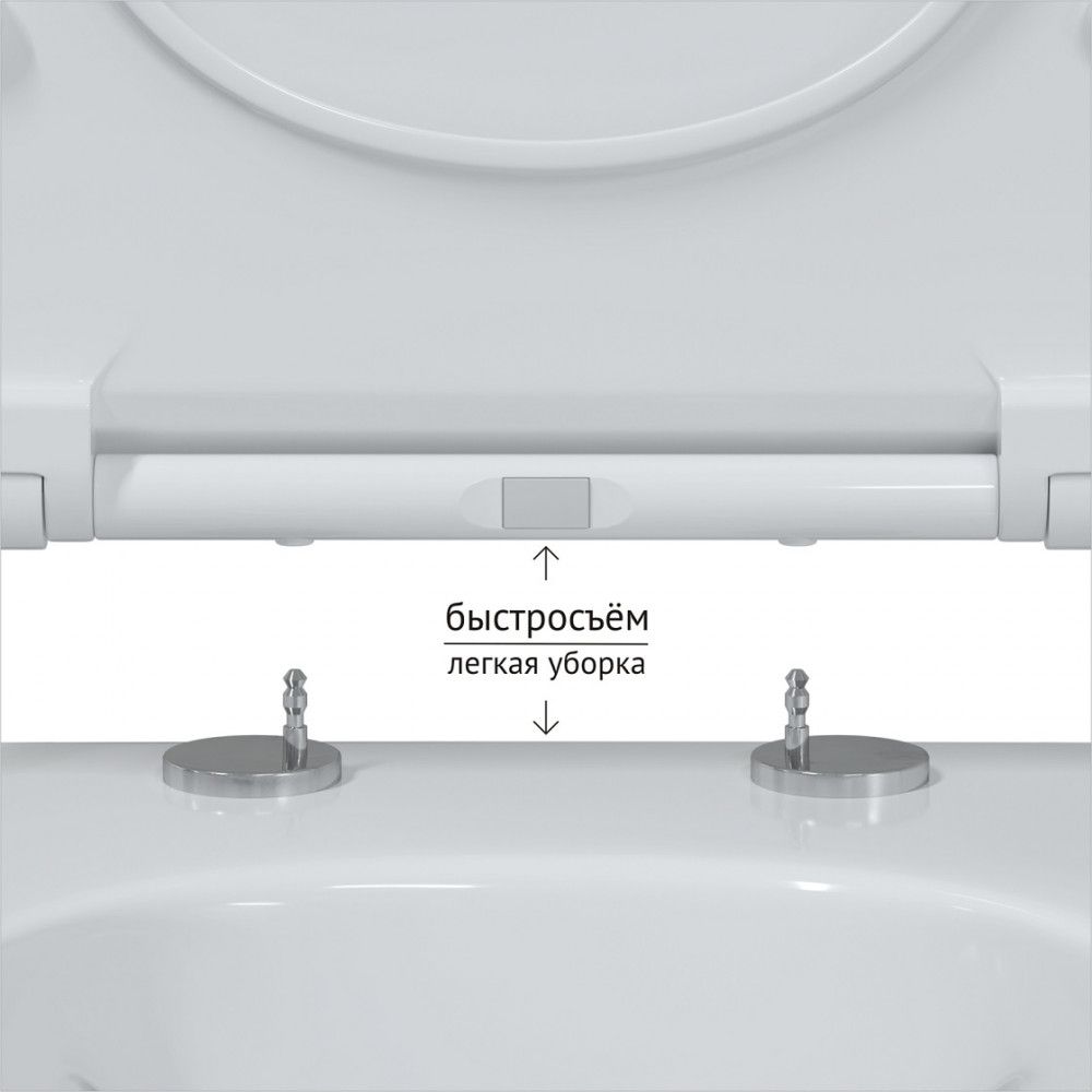 Комплект Berges Novum, кнопка F5 Soft Touch черная, унитаз Okus, сиденье Toma Slim, 043273