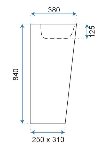 Умывальник Rea Daria 44x38, REA-U9900