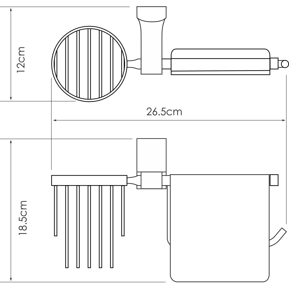 Держатель туалетной бумаги и освежителя WasserKRAFT Leine, K-5059WHITE