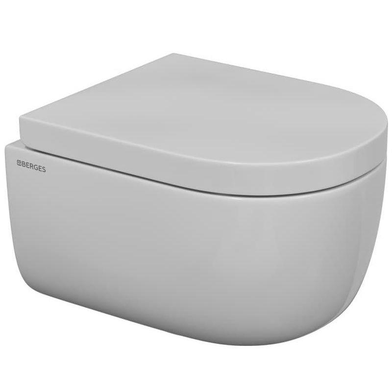 Унитаз подвесной Berges Ego Rimless с сиденьем, 082122