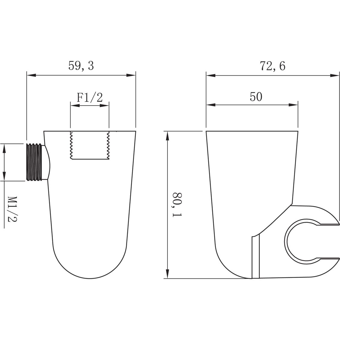 Крепление настенное для лейки Lemark, LM8099C