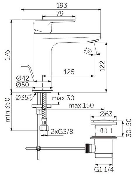 Смеситель для раковины Ideal Standard Cerafine O Black, BC699XG
