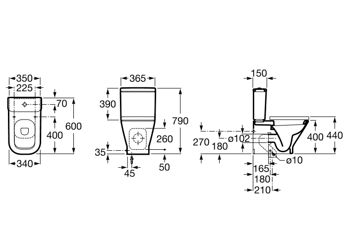Унитаз напольный Roca The Gap Compact, A342472000