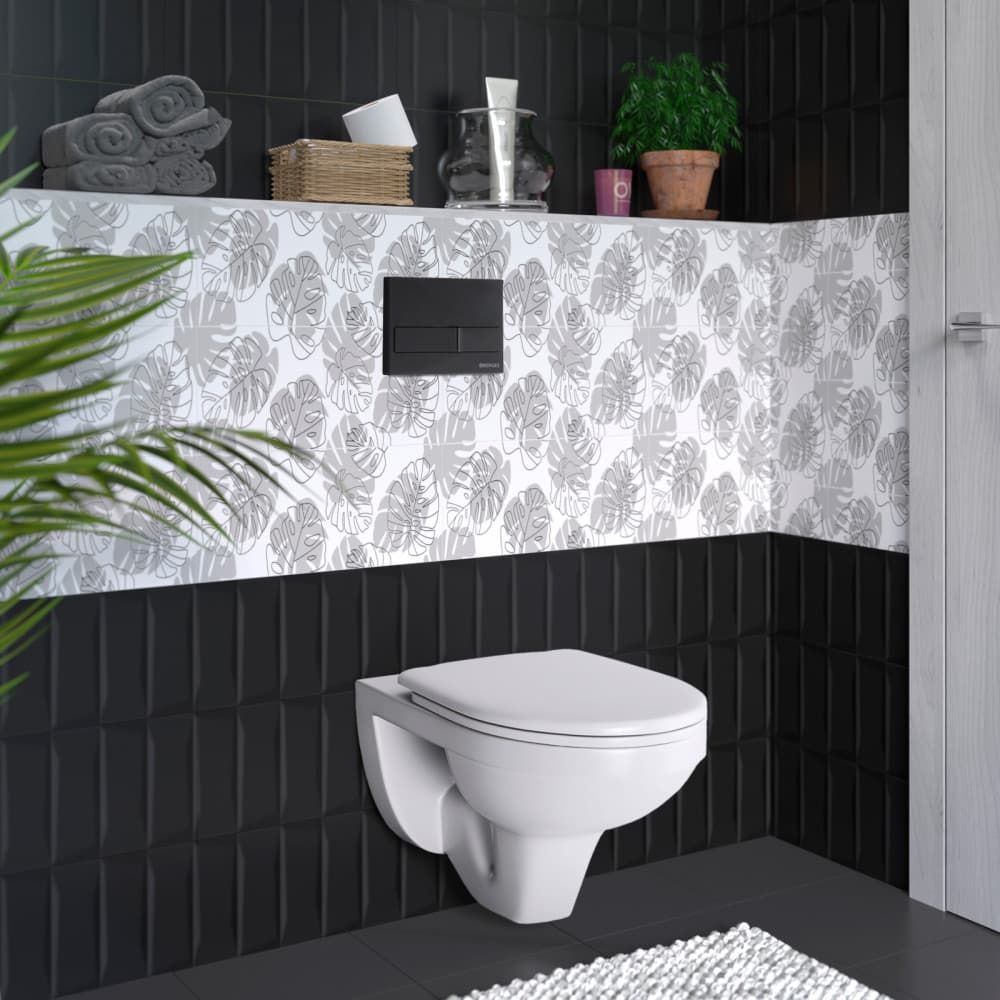 Комплект Berges Novum, кнопка L5 Soft Touch черная, унитаз Gamma, сиденье Gamma, 042426