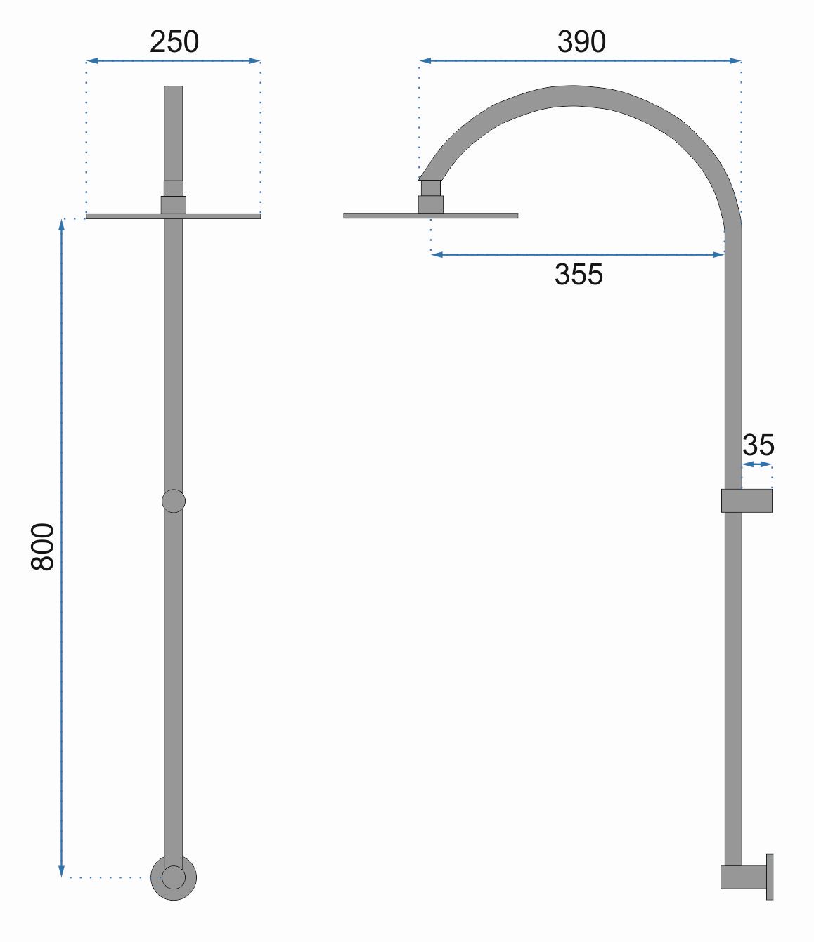 Душевая система Rea Lugano Black, REA-P9301