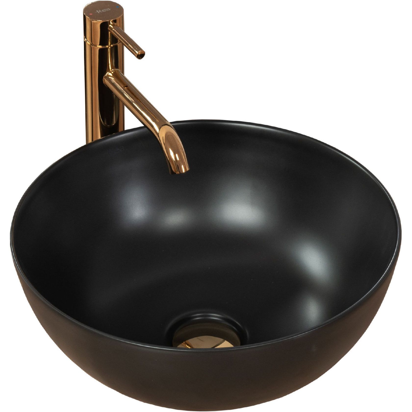 Умывальник Rea Stella Black Mat 36x36, REA-U1890