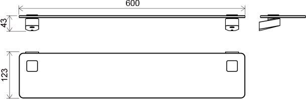 Полка стеклянная Ravak 10° TD 500.00, X07P332