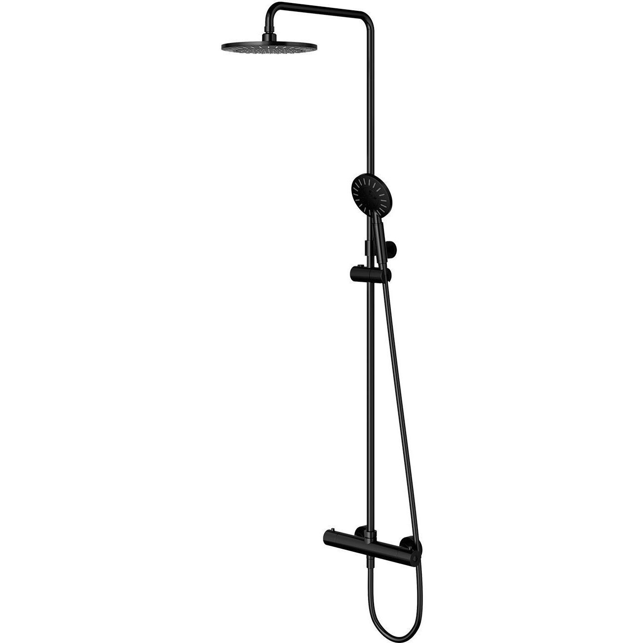 Душевая система с термосмесителем наружного монтажа Omnires Y, Y1244NBL