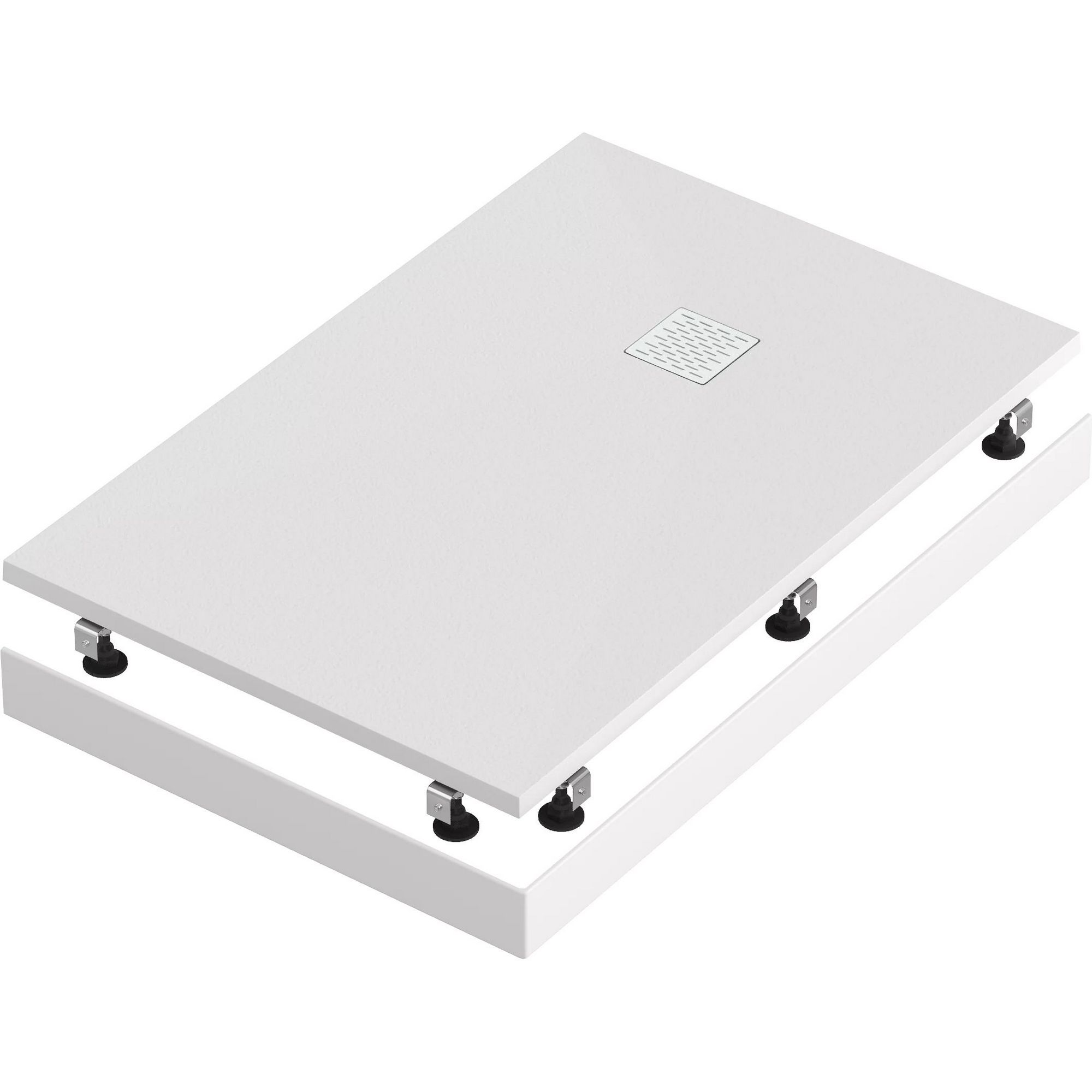 Мраморный душевой поддон Good Door Essentia белый