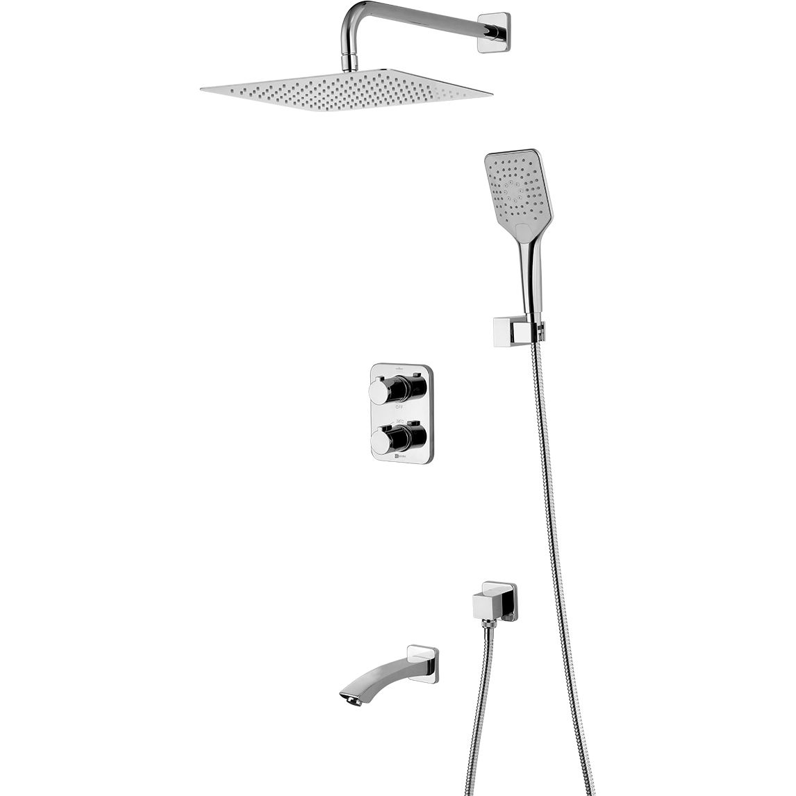 Смеситель термостатический для ванны и душа встраиваемый Lemark Yeti, LM7842C