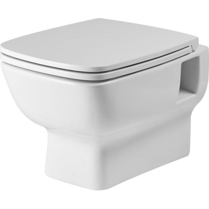 ПЭК Santek Нео Rimless, кнопка смыва хром, тонкое сиденье дюропласт Soft Close, 1.WH50.1.572