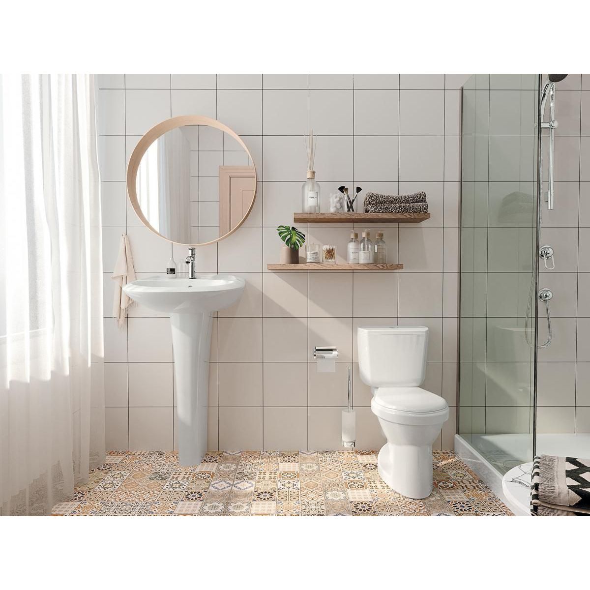 Напольный унитаз Santek Бриз, 2 режима, сиденье дюропласт, 1.WH30.2.138